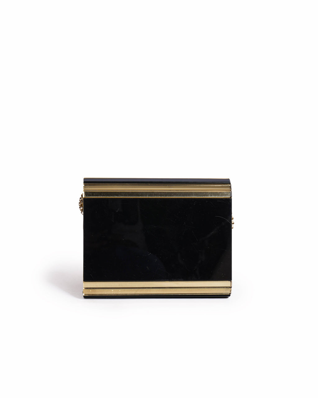 Jimmy Choo Acrylic Crossbody Bag In Black & Gold