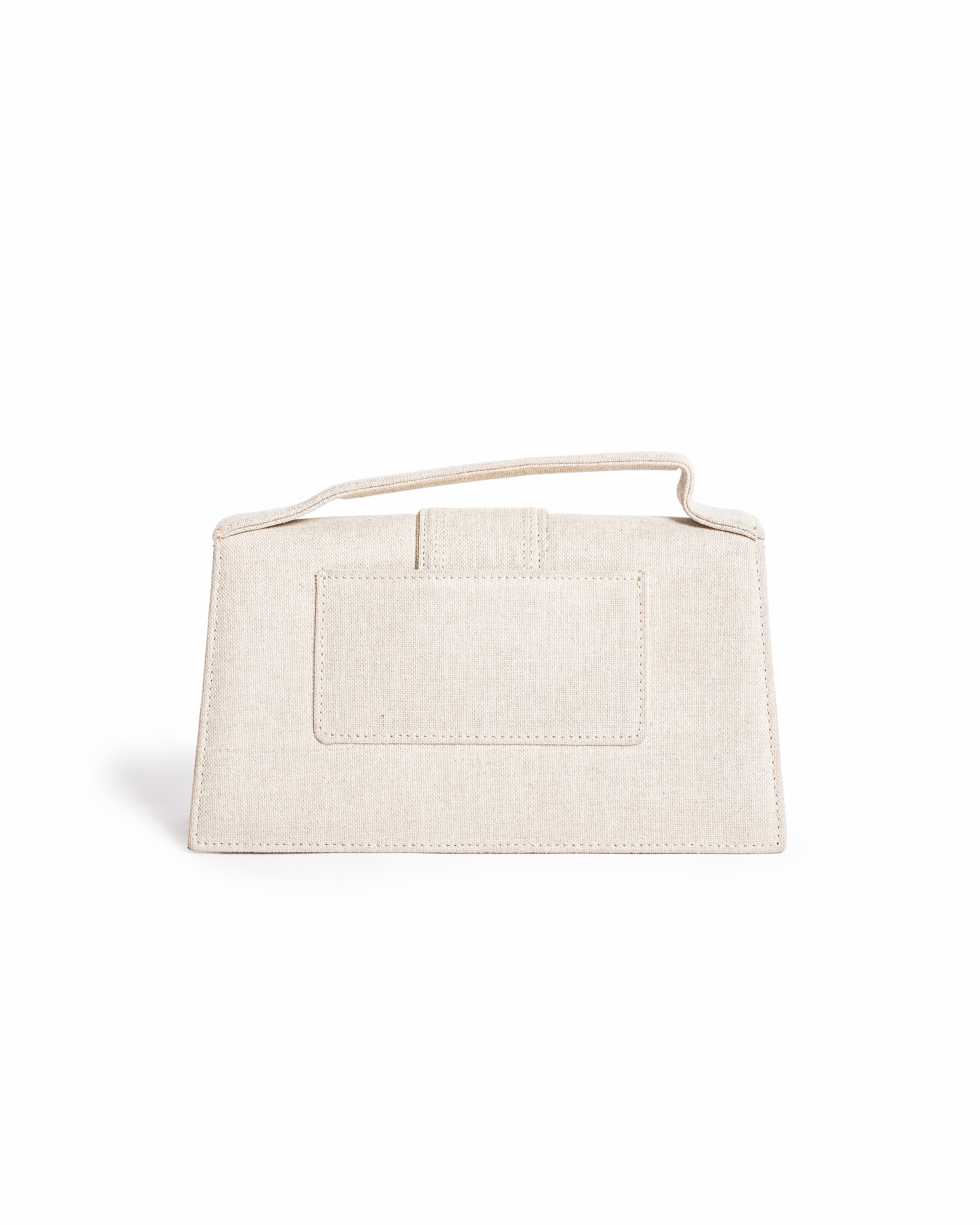 Jacquemus Le Grand Bambino Linen Handbag With Crossbody Strap