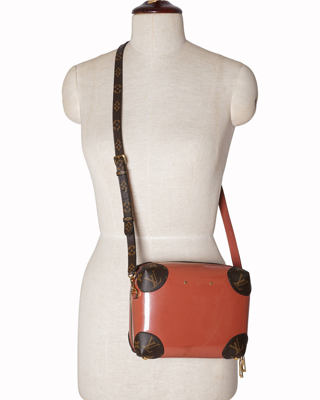 Louis Vuitton  Orange Vernis Miroir Venice Brown Shoulder Bag