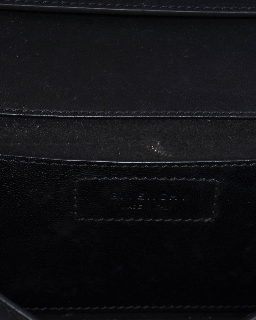 Givenchy Black Goatskin Leather Infinity Flap Crossbody Bag