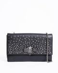 Salvatore ferragamo black ginny studded small crossbody bag