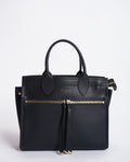 Ted baker black leather shopper handheld bag