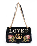 Gucci GG Marmont Flap Velvet Crossbody Bag