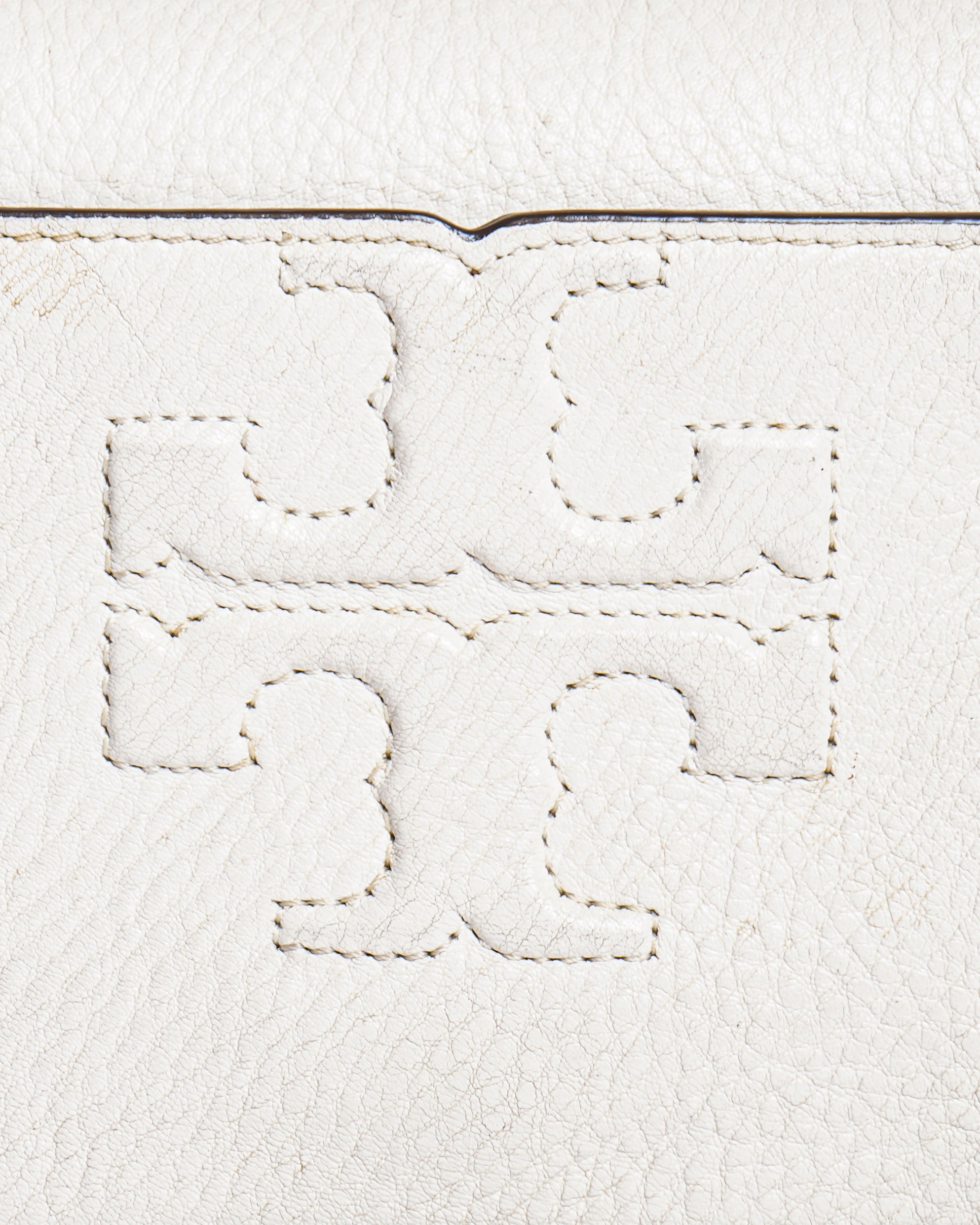 Tory burch white leather crossbody bag