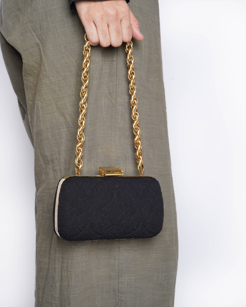 Louis Vuitton Limited Edition Noir Monogram Minaudiere Montard Clutch Bag
