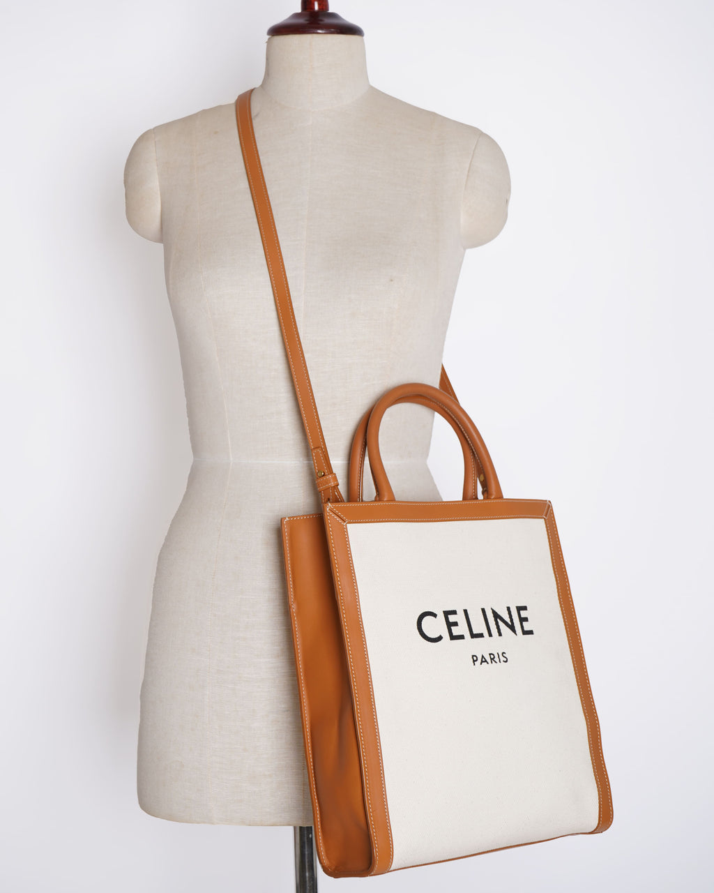 New Celine vertical cabas natural tote bag
