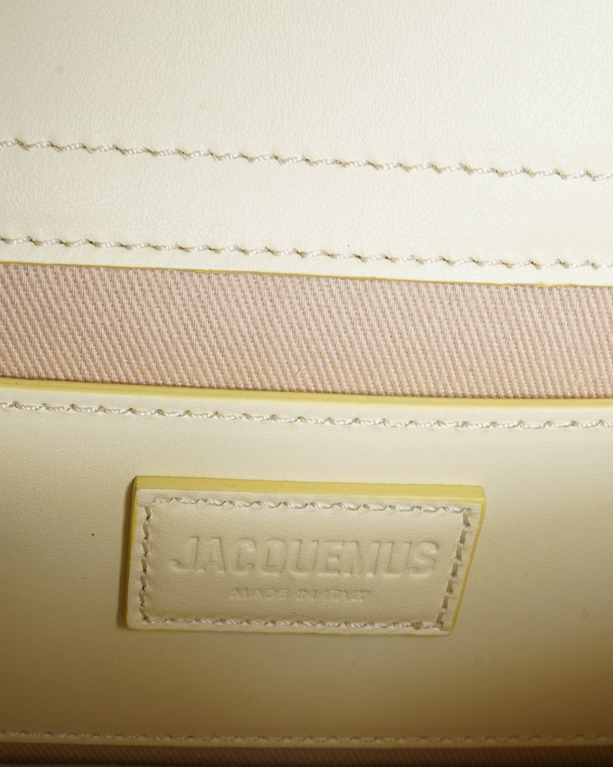 Jacquemus Le Grand Bambino Crossbody Bag in Light Yellow