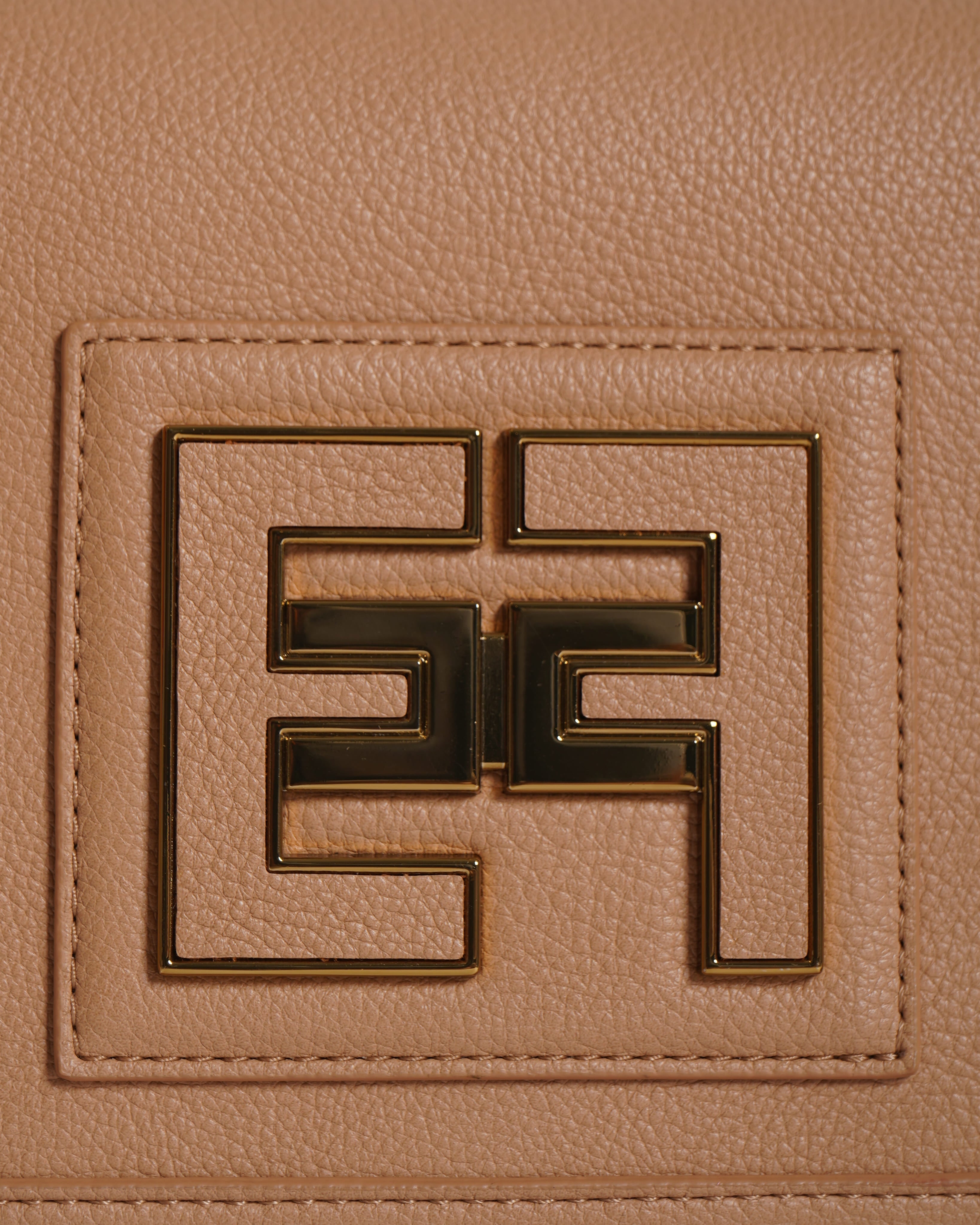 New Elisabetta Franchi EF crossbody bag in Faux-leather