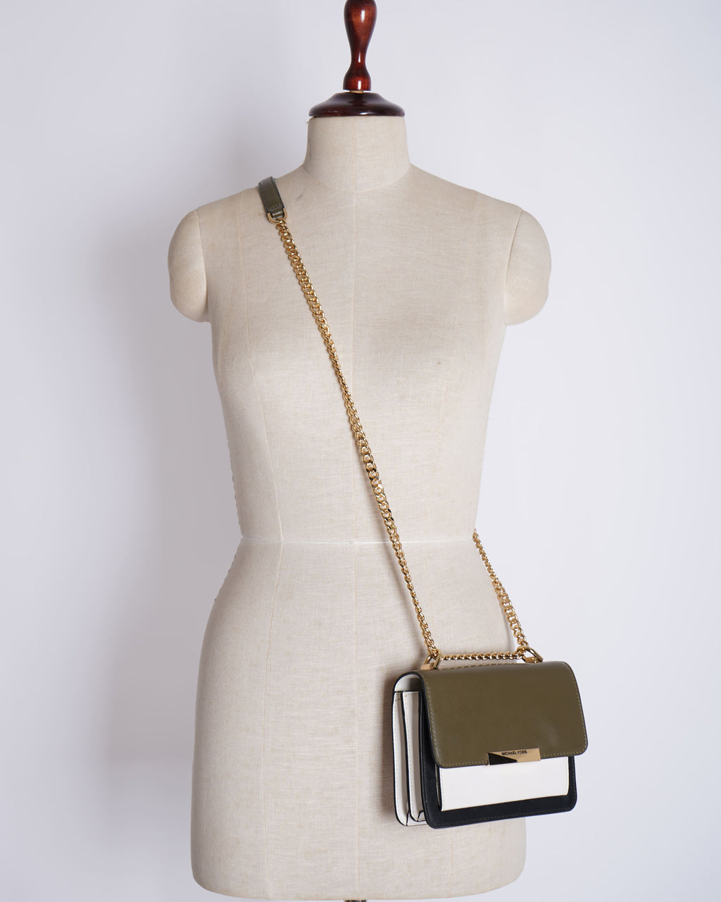 Michael Kors Jade Extra-Small Tri-Color Leather Crossbody Bag