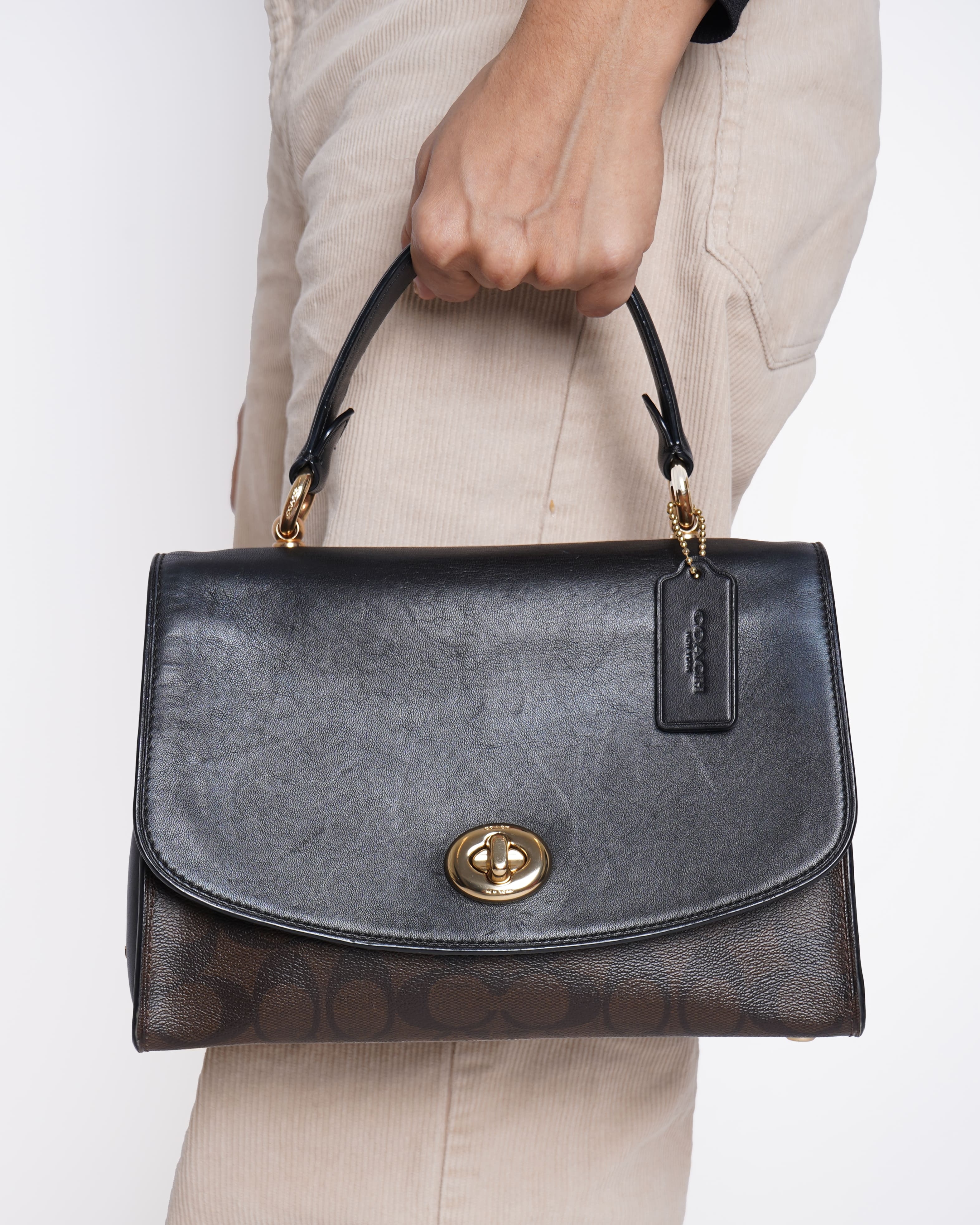 Coach  Tilly Top Handle Satchel With Signature Canvas