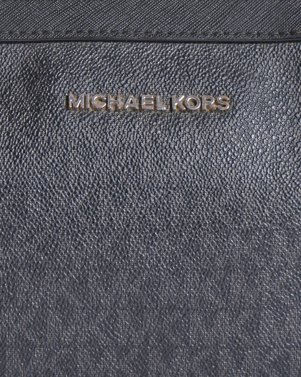 Michael Kors Monogram Crossbody Bag In Black