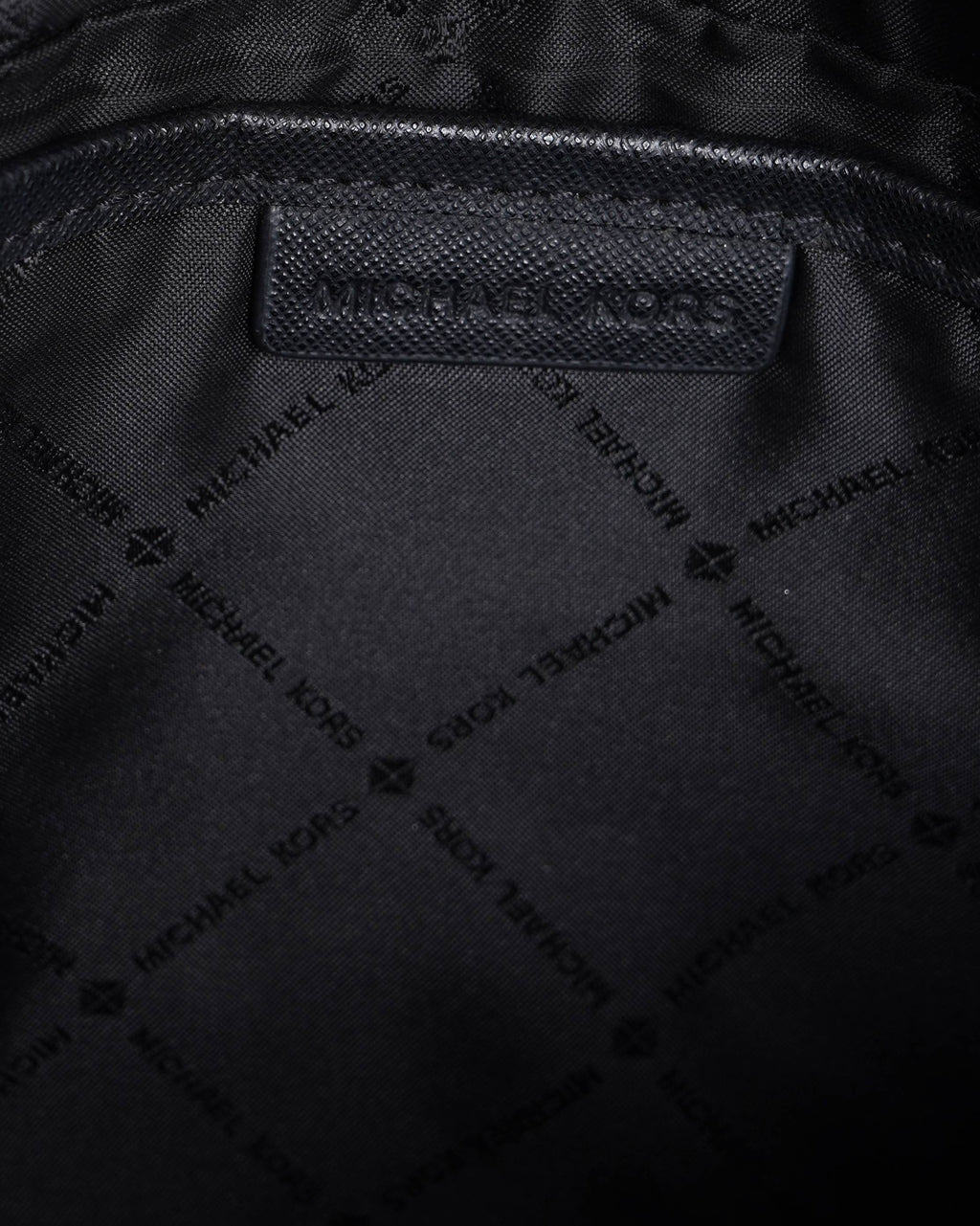 Michael Kors Monogram Crossbody Bag In Black