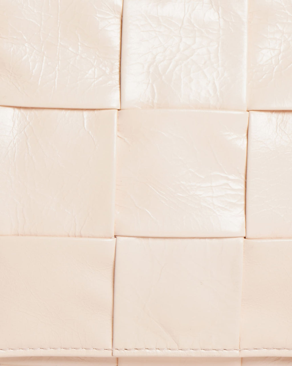 Bottega Veneta Small Cream Intrecciato Leather Cassette Shoulder Bag