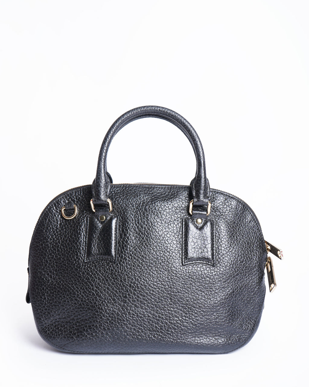 Burberry Pebbled Leather Orchard Top Handle Bag WIth Shoulder Strap