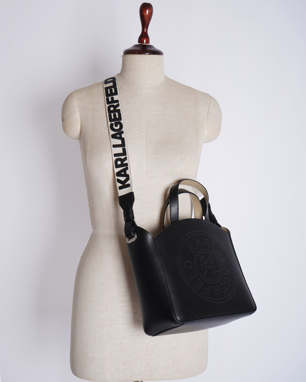 Karl Lagerfeld Perforated Small Tote Bag