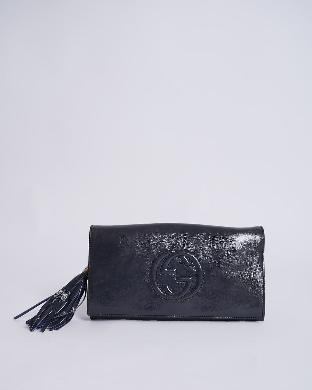 Gucci Black Soho Clutch In Blue