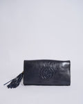 Gucci Black Soho Clutch In Blue