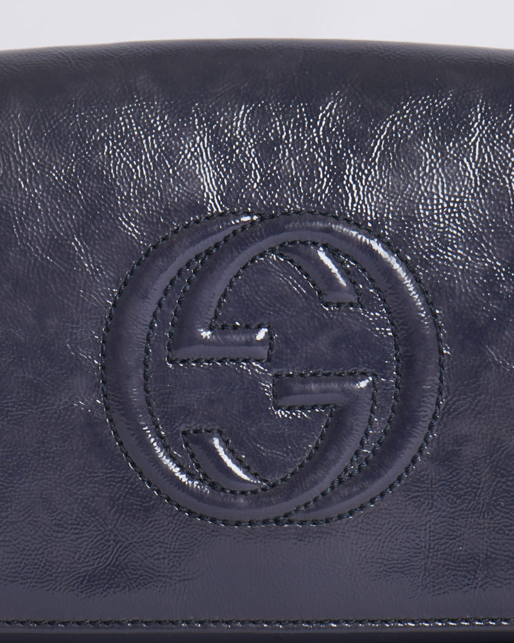 Gucci Black Soho Clutch In Blue