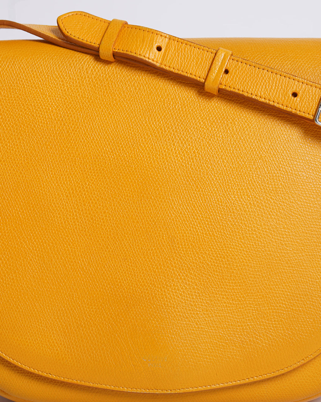celine Yellow Grained Calfskin Trotteur Messenger Bag