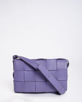Bottega Veneta Small Purple Intrecciato Leather Cassette Shoulder Bag