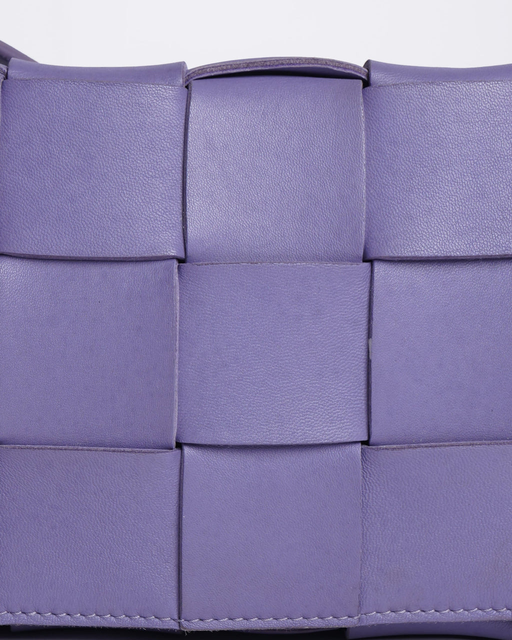 Bottega Veneta Small Purple Intrecciato Leather Cassette Shoulder Bag