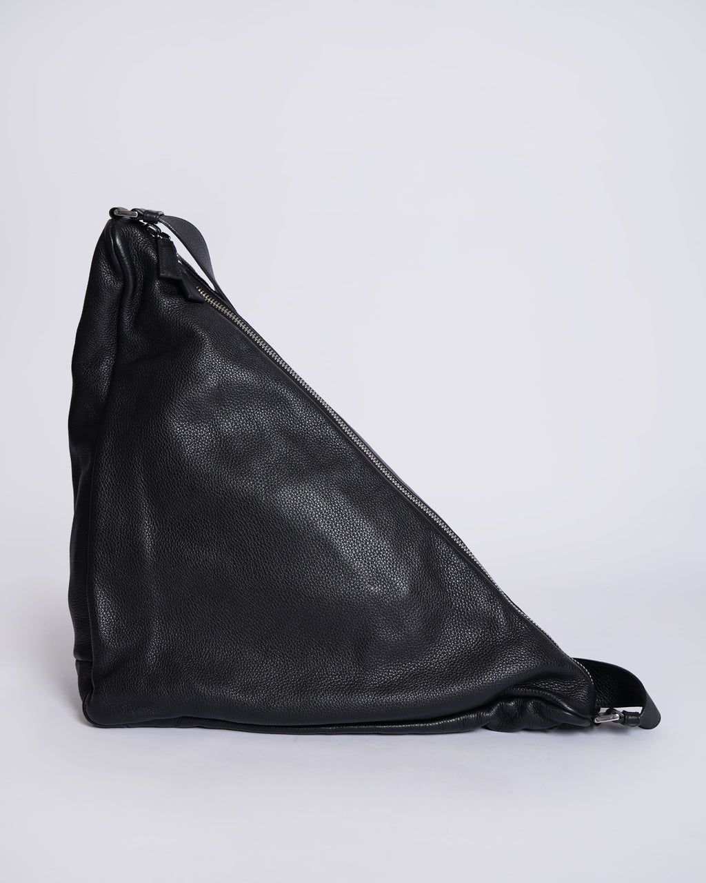Prada Black Vitello Daino Triangle Crossbody Bag