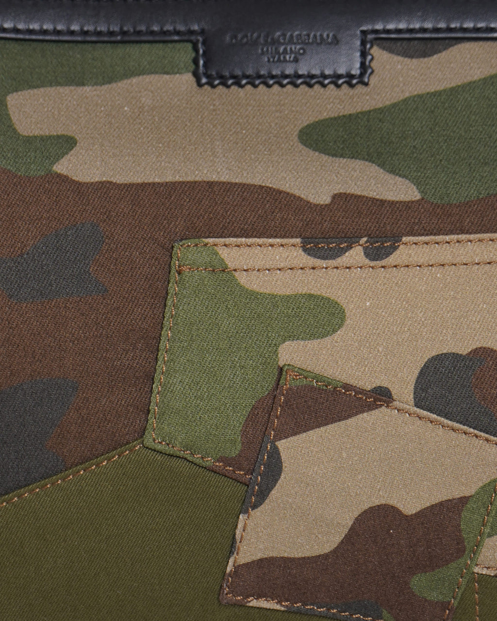 New Dolce & Gabbana Camouflage Patchwork Crossbody Bag