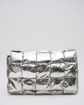 Bottega Veneta Intrecciato Padded Cassette In Silver