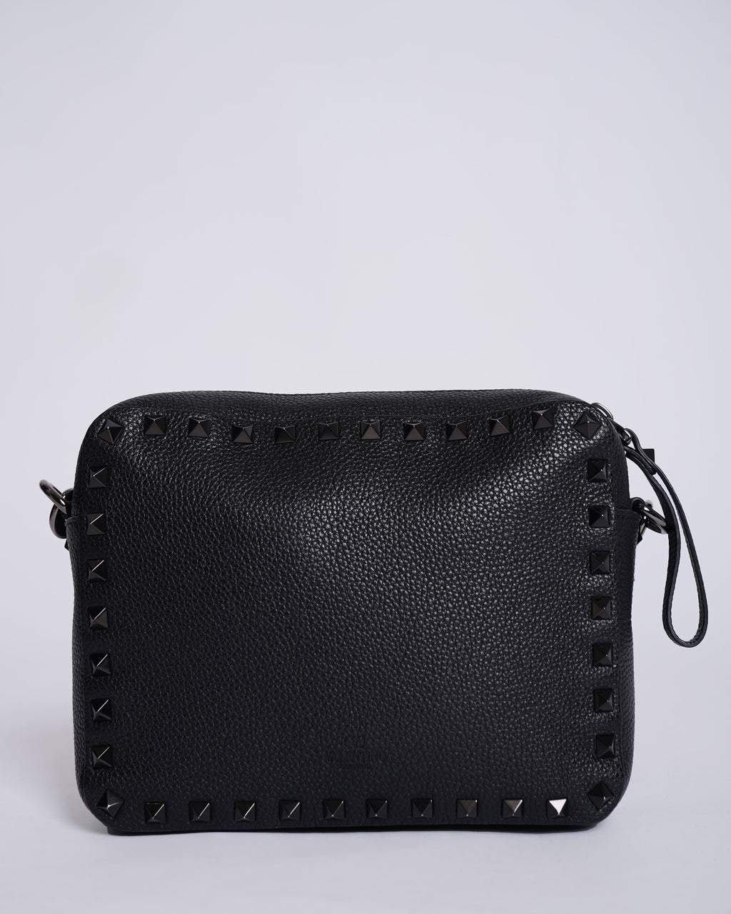 New Valentino Garavani Grained Rockstud Leather Crossbody Bag