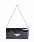 Versace bifold patent leather clutch