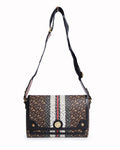 Burberry monogram stripe E-Canvas note crossbody bag