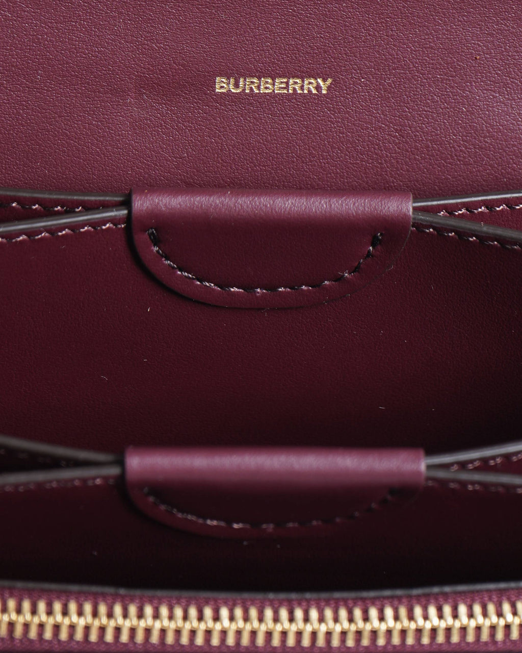 New Burberry hazelmere printed logo mahogany Wallet on Strap