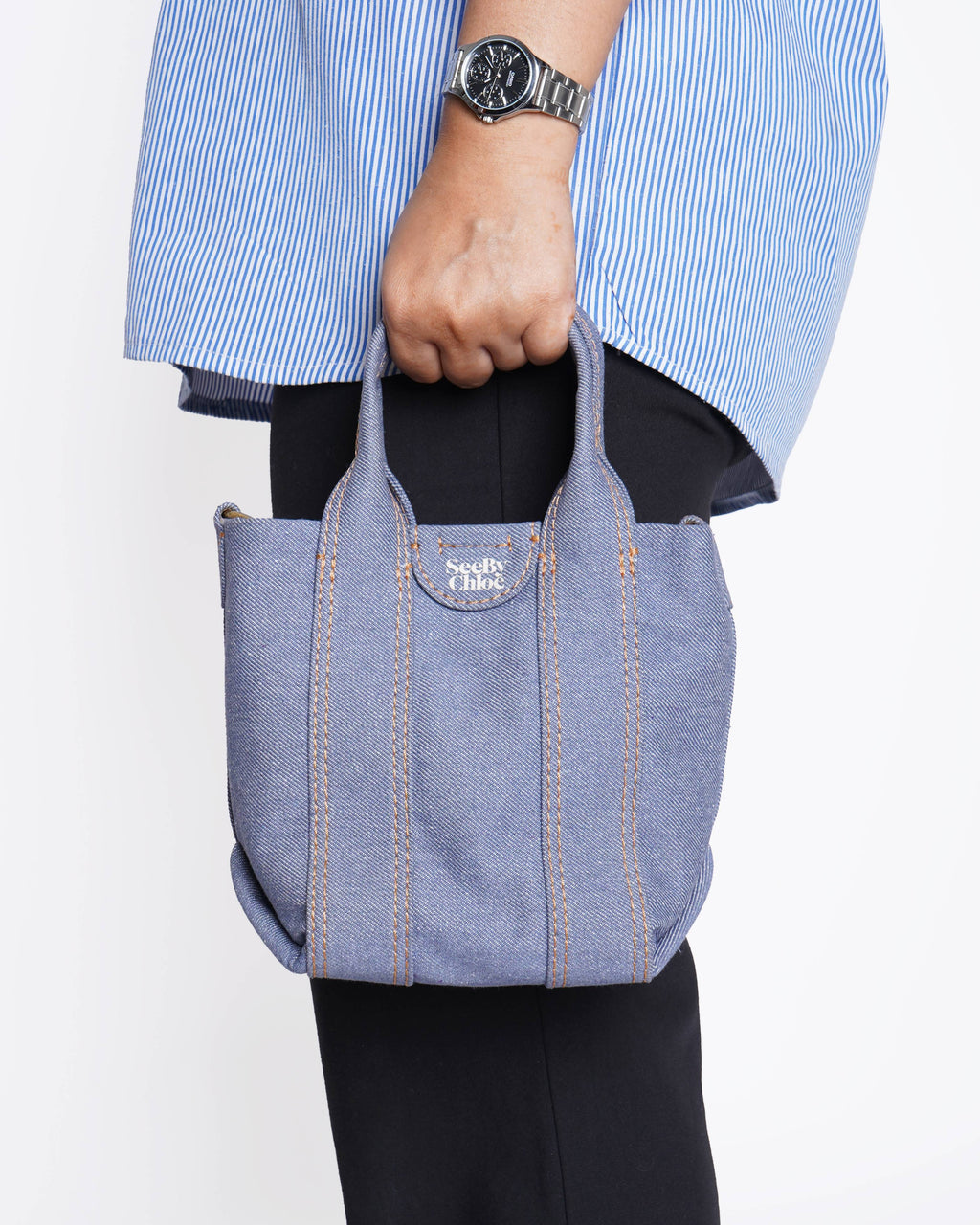 See By Chloé Blue Denim Crossbody Bag