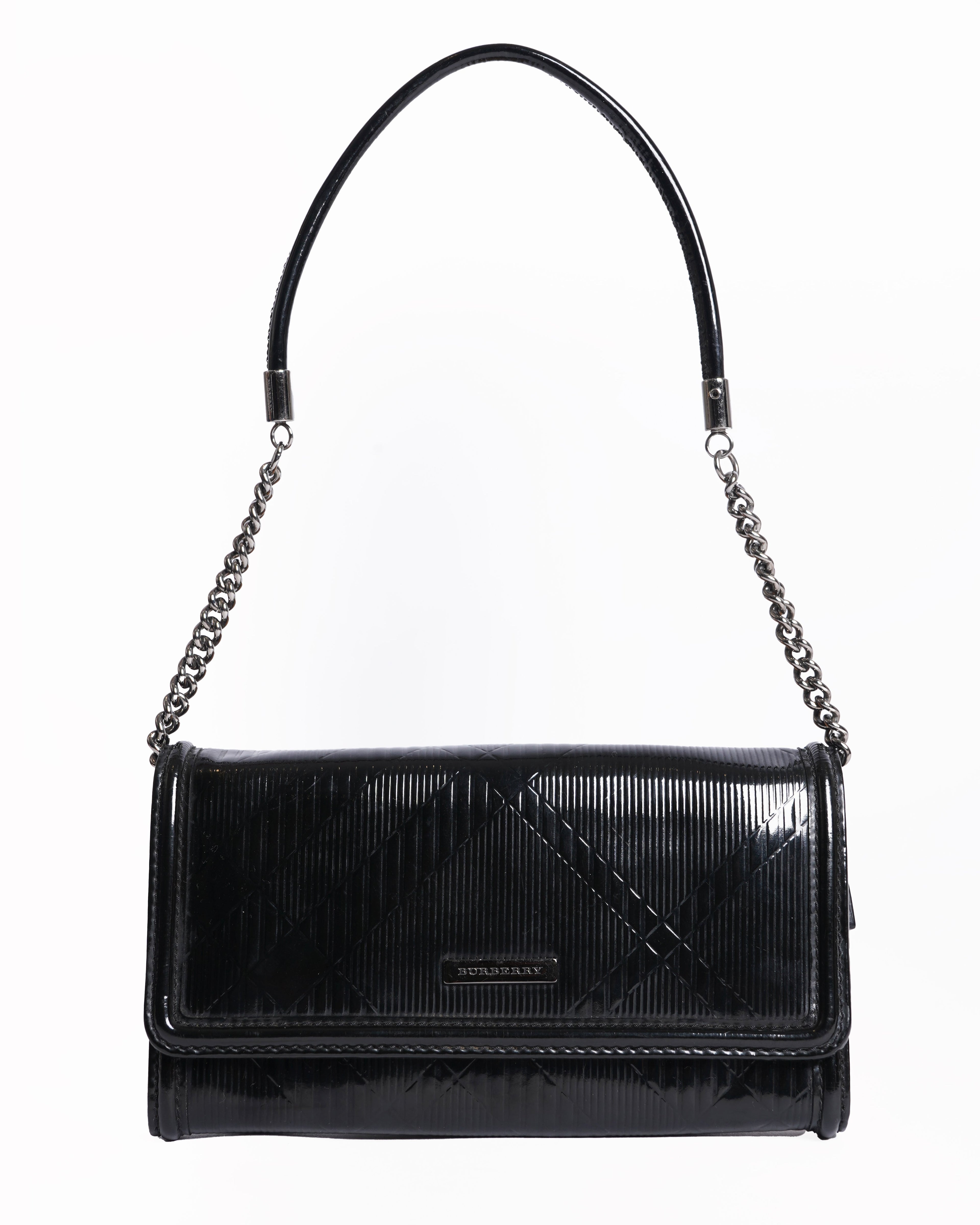 Burberry  London plaid pattern zip around clutch wallet