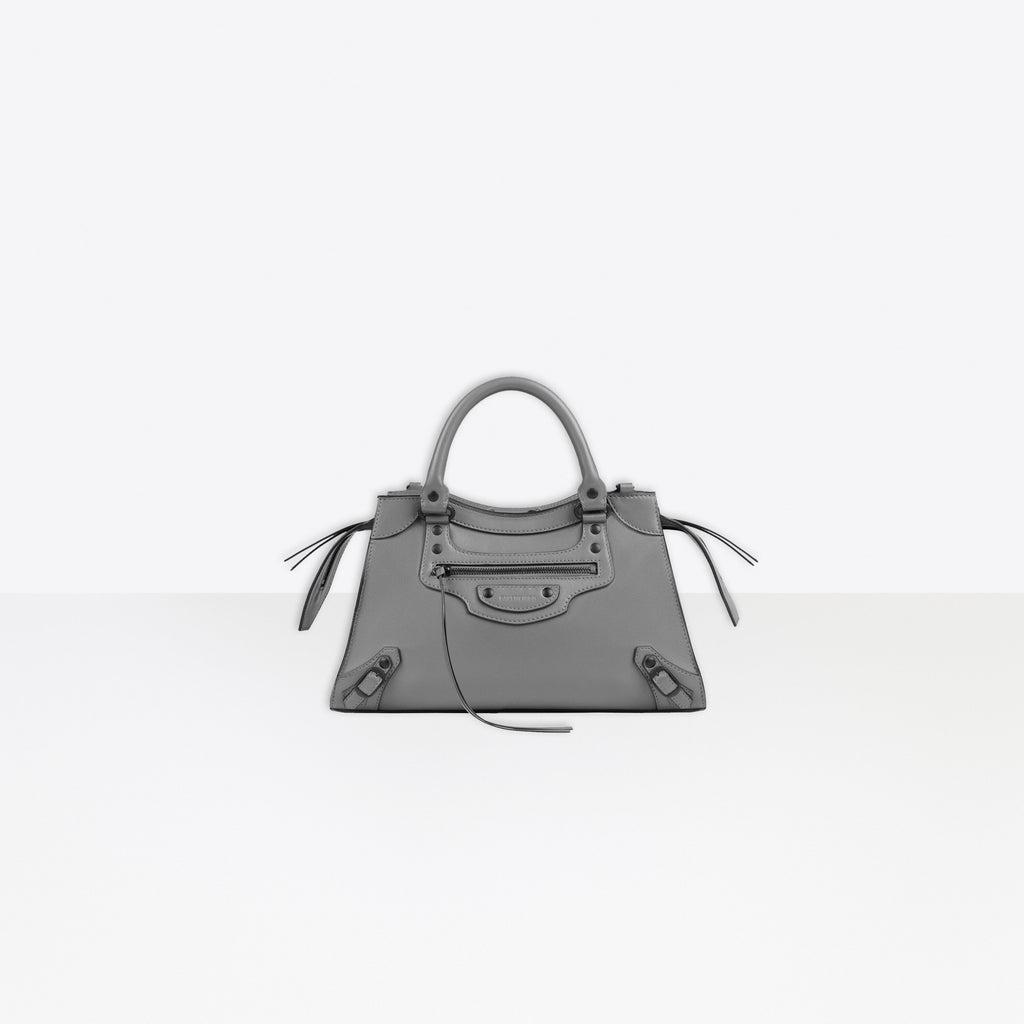 BALENCIAGA NEO CLASSIC SMALL TOP HANDLE BAG IN GREY