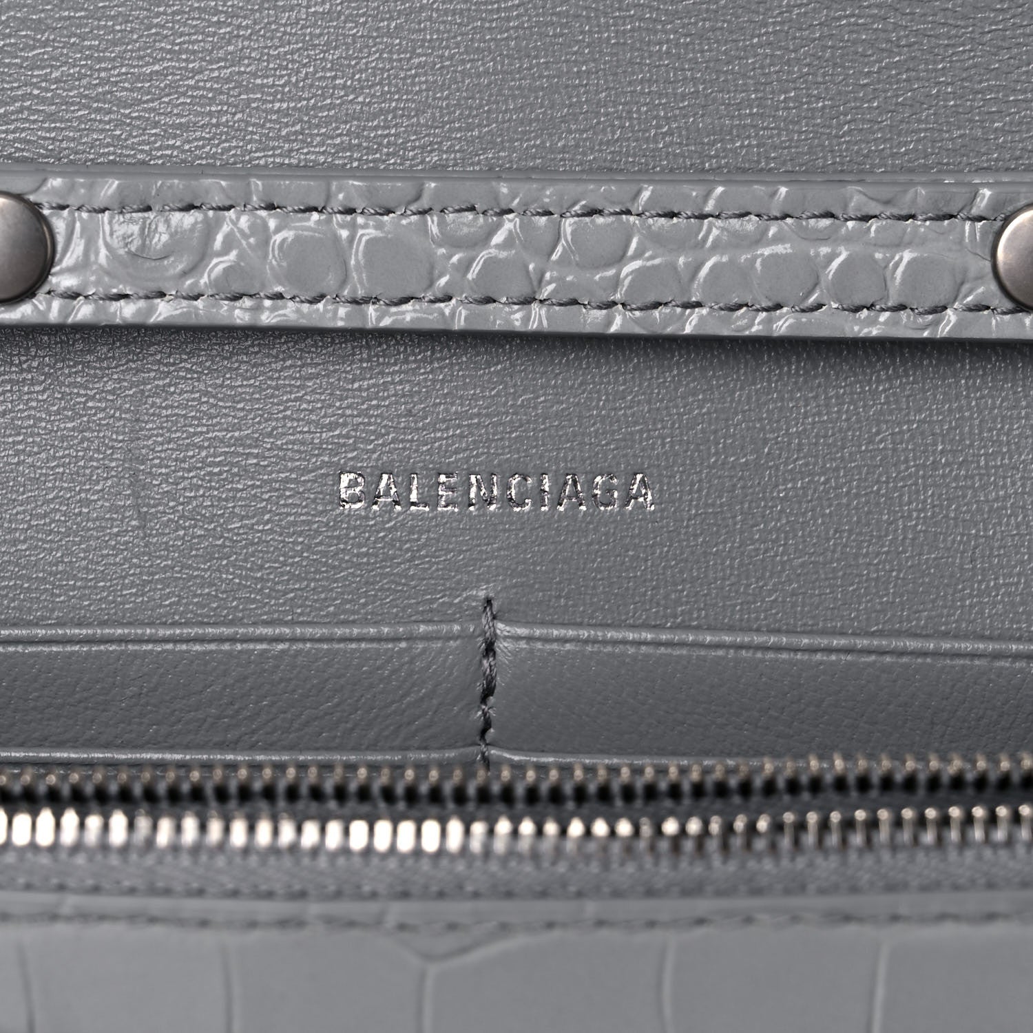 BALENCIAGA CROC EMBOSSED CALFSKIN HOURGLASS WOC