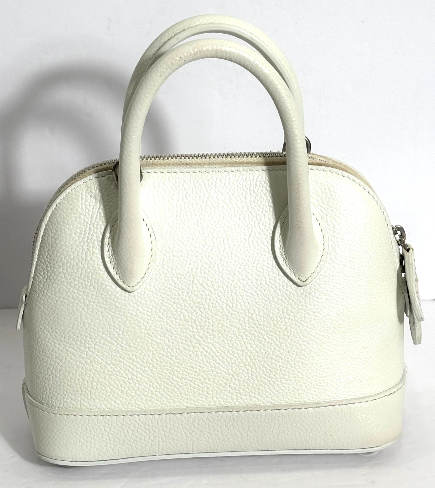 BALENCIAGA GRAINED CALFSKIN LEATHER MINI VILLE BAG