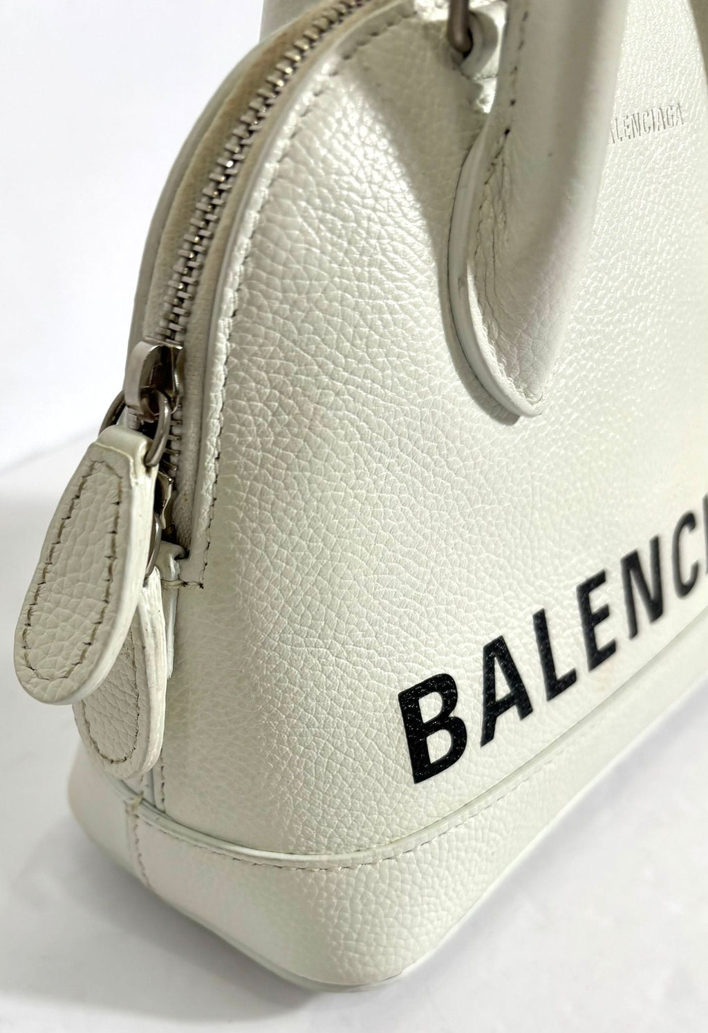 BALENCIAGA GRAINED CALFSKIN LEATHER MINI VILLE BAG