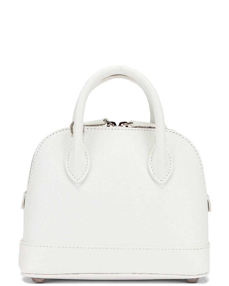 BALENCIAGA GRAINED CALFSKIN LEATHER MINI VILLE BAG