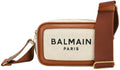 Balmain B-Army Leather-Trimmed Canvas Camera Bag