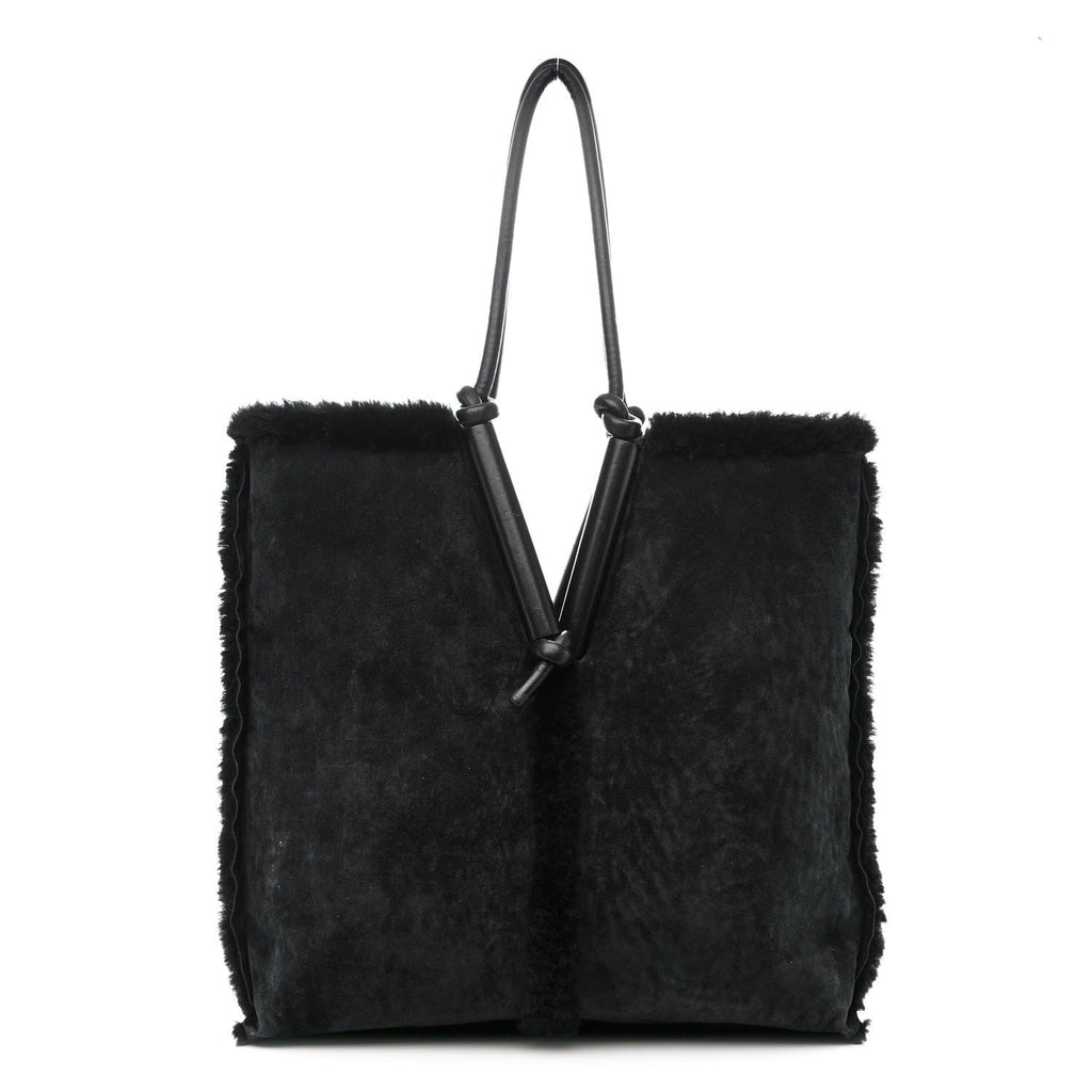 BOTTEGA VENETA SHEARLING REVERSIBLE TOTE BAG