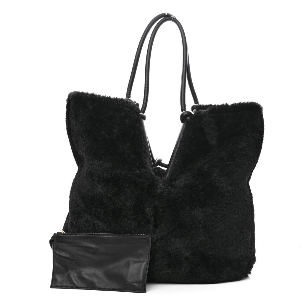 BOTTEGA VENETA SHEARLING REVERSIBLE TOTE BAG