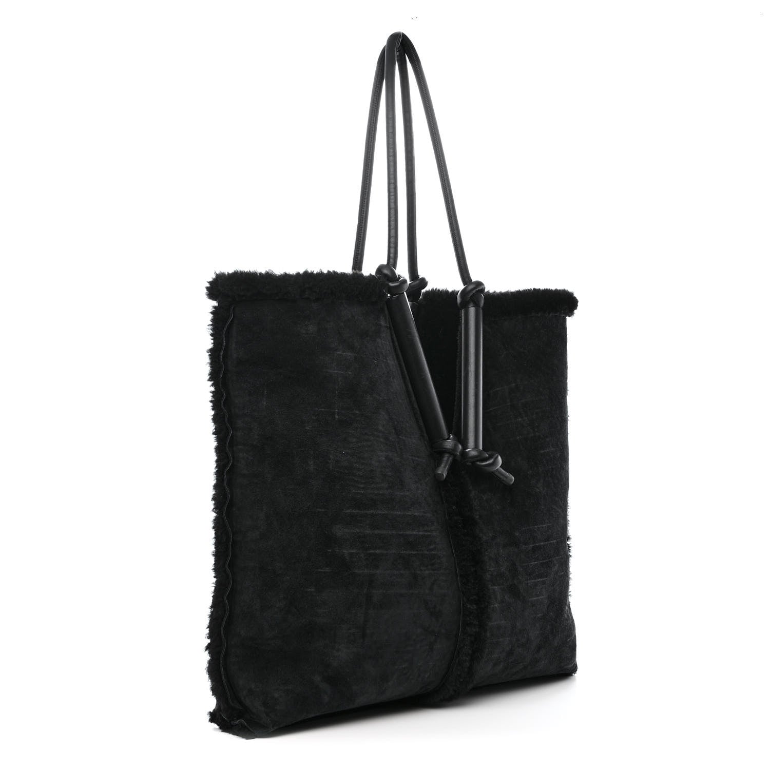 BOTTEGA VENETA SHEARLING REVERSIBLE TOTE BAG