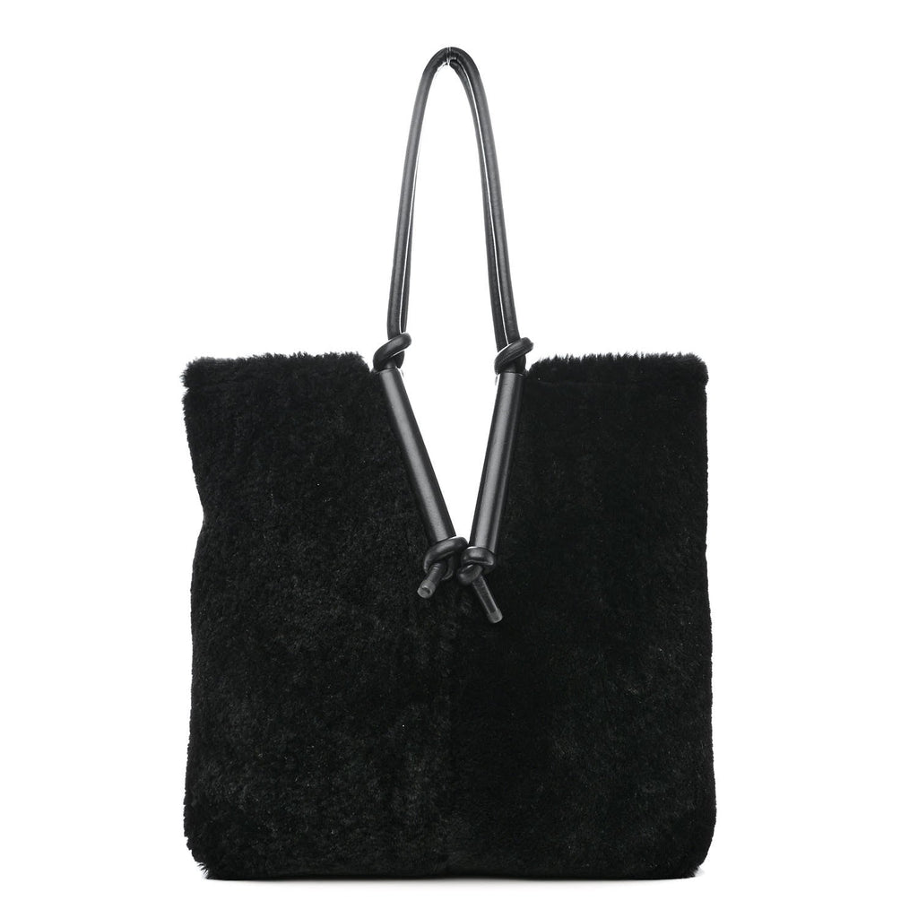 BOTTEGA VENETA SHEARLING REVERSIBLE TOTE BAG