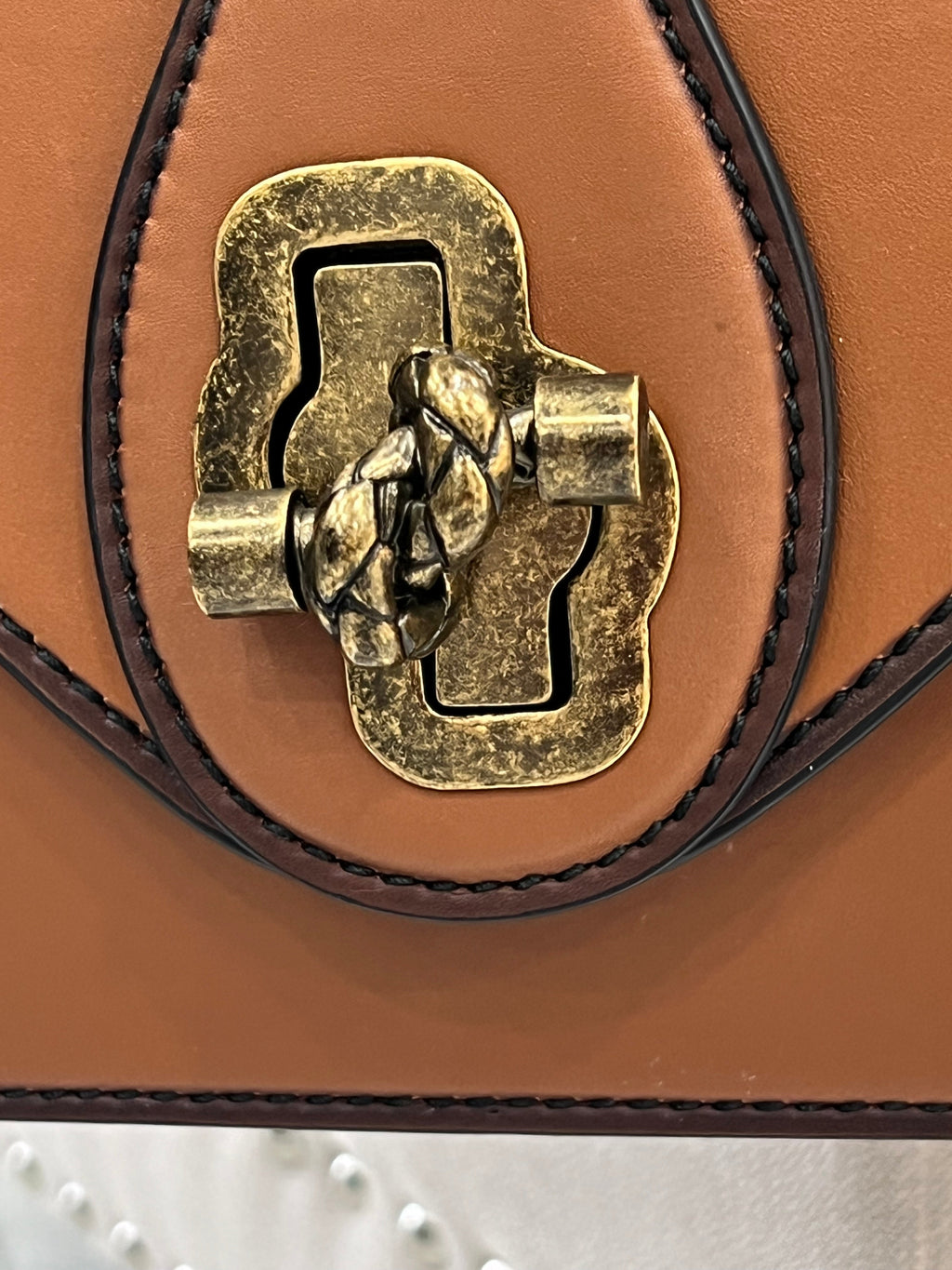 BOTTEGA VENETA CITY KNOT FRENCH CALFSKIN LEATHER BAG