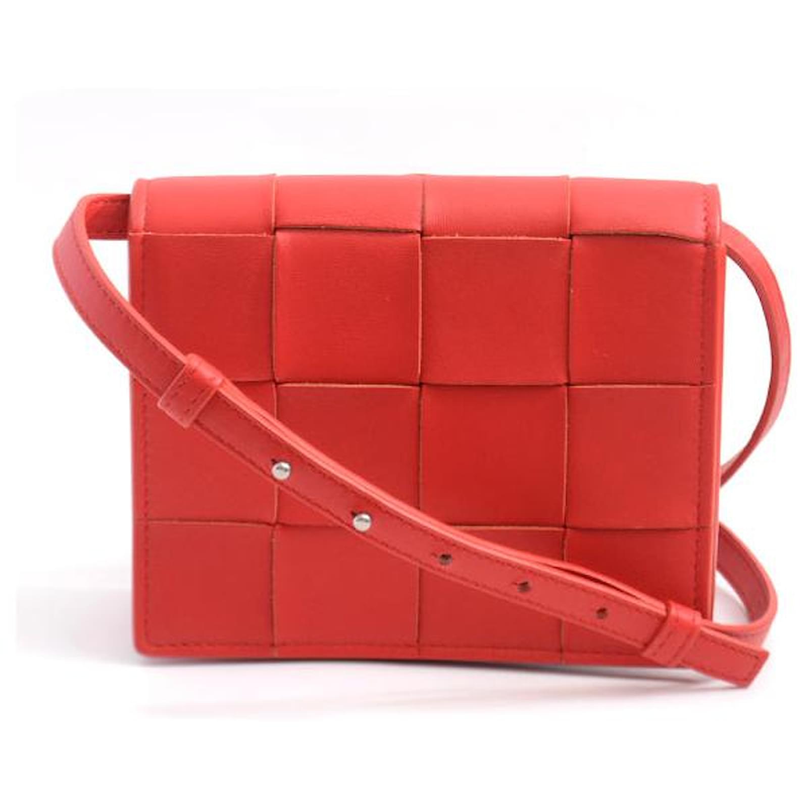 BOTTEGA VENETA MAXI INTRECCIATO LAMBSKIN MINI CASSETTE CROSSBODY