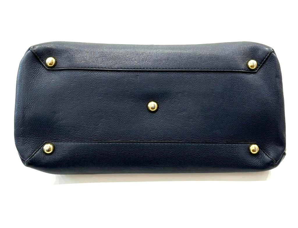 BURBERRY GRAINED CALFSKIN BANNER MEDIUM TOTE BAG