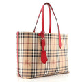 BURBERRY Haymarket Check Medium Reversible Tote