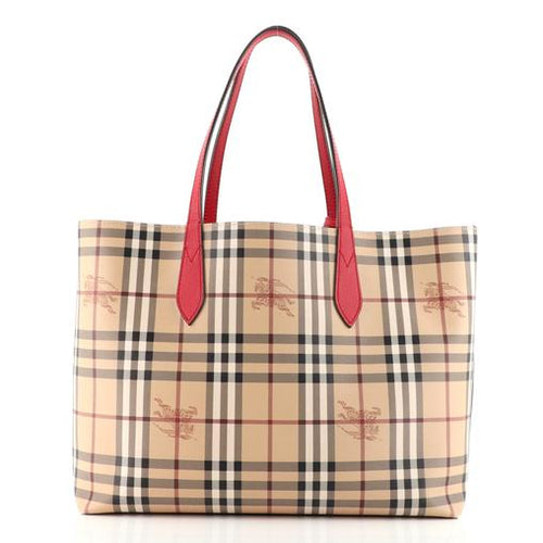 BURBERRY Haymarket Check Medium Reversible Tote