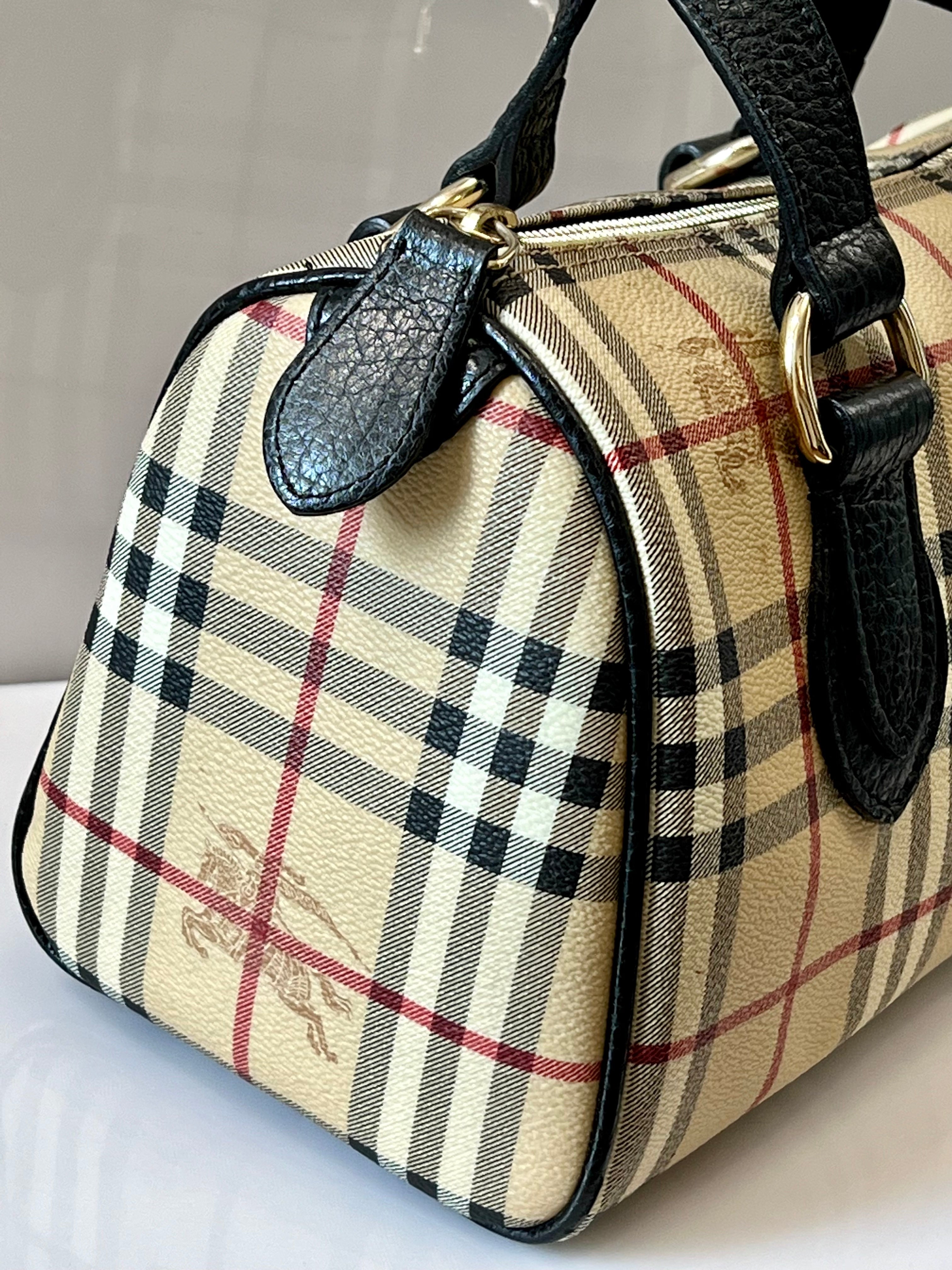 BURBERRY HAYMARKET CHECK SMALL CHESTER BOWLING BAG